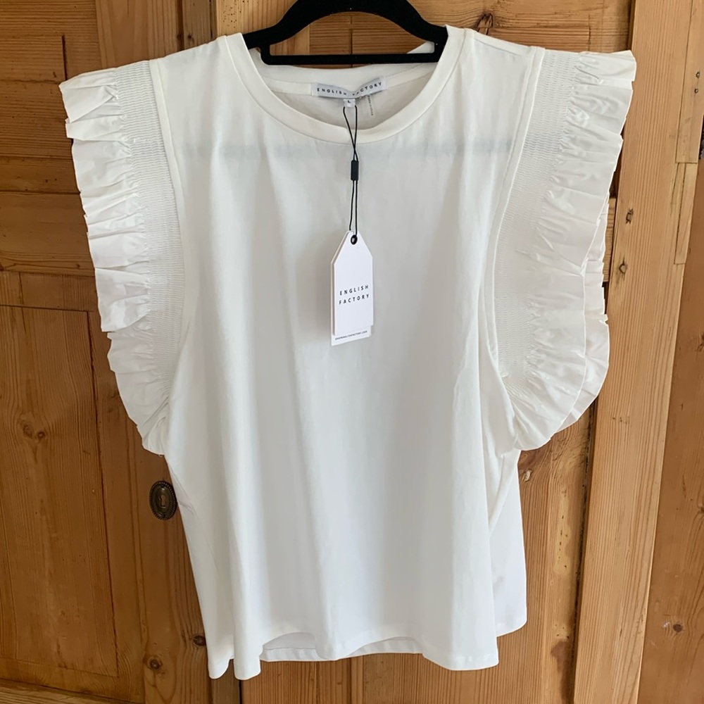 NWT English Factory White Shirt-Large